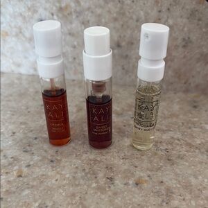 Red and Brown Skincare Serum Trio